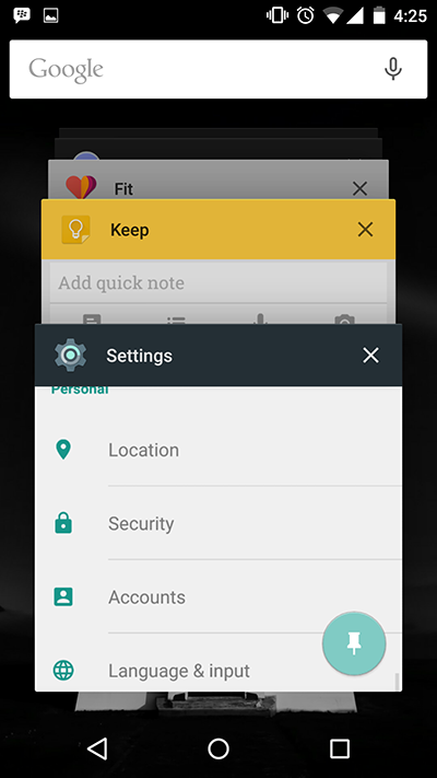Screen Pinning