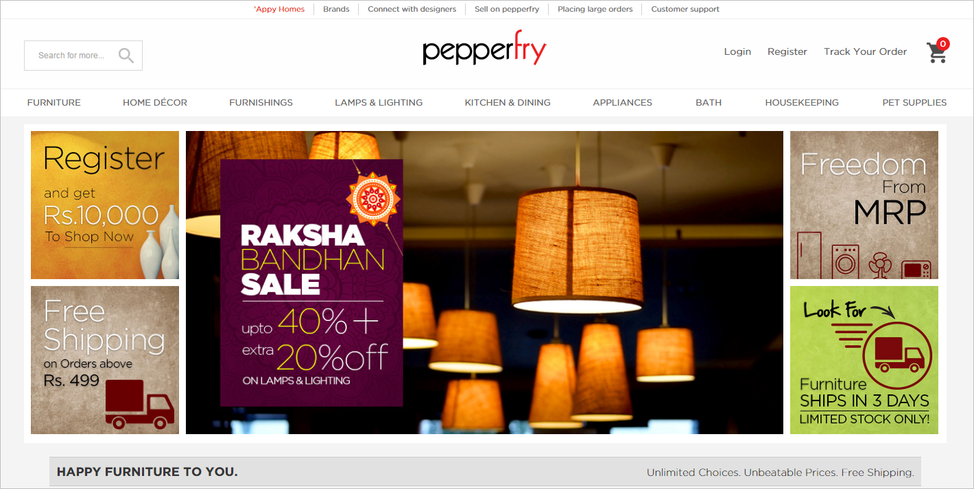 website pepperfry