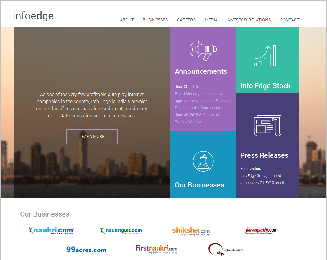 Info Edge Website