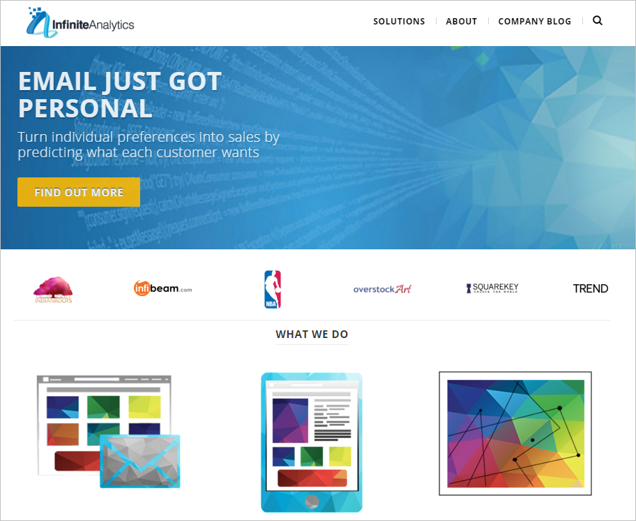 Infinite Analytics website