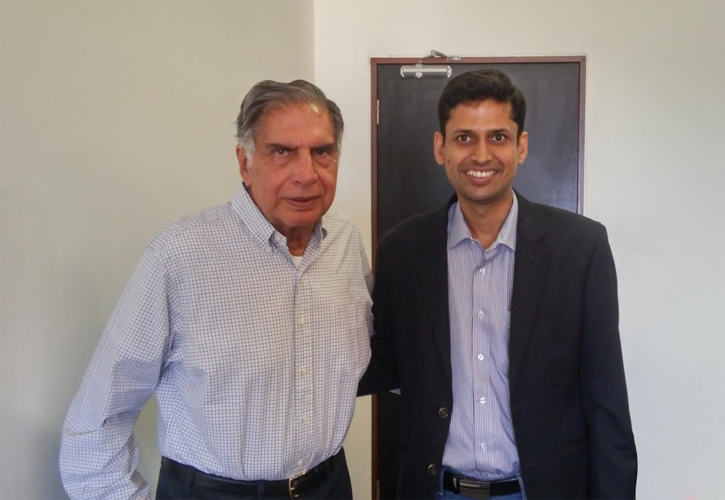 RatanTata with Rahul Garg, Founder and CEO, Moglix